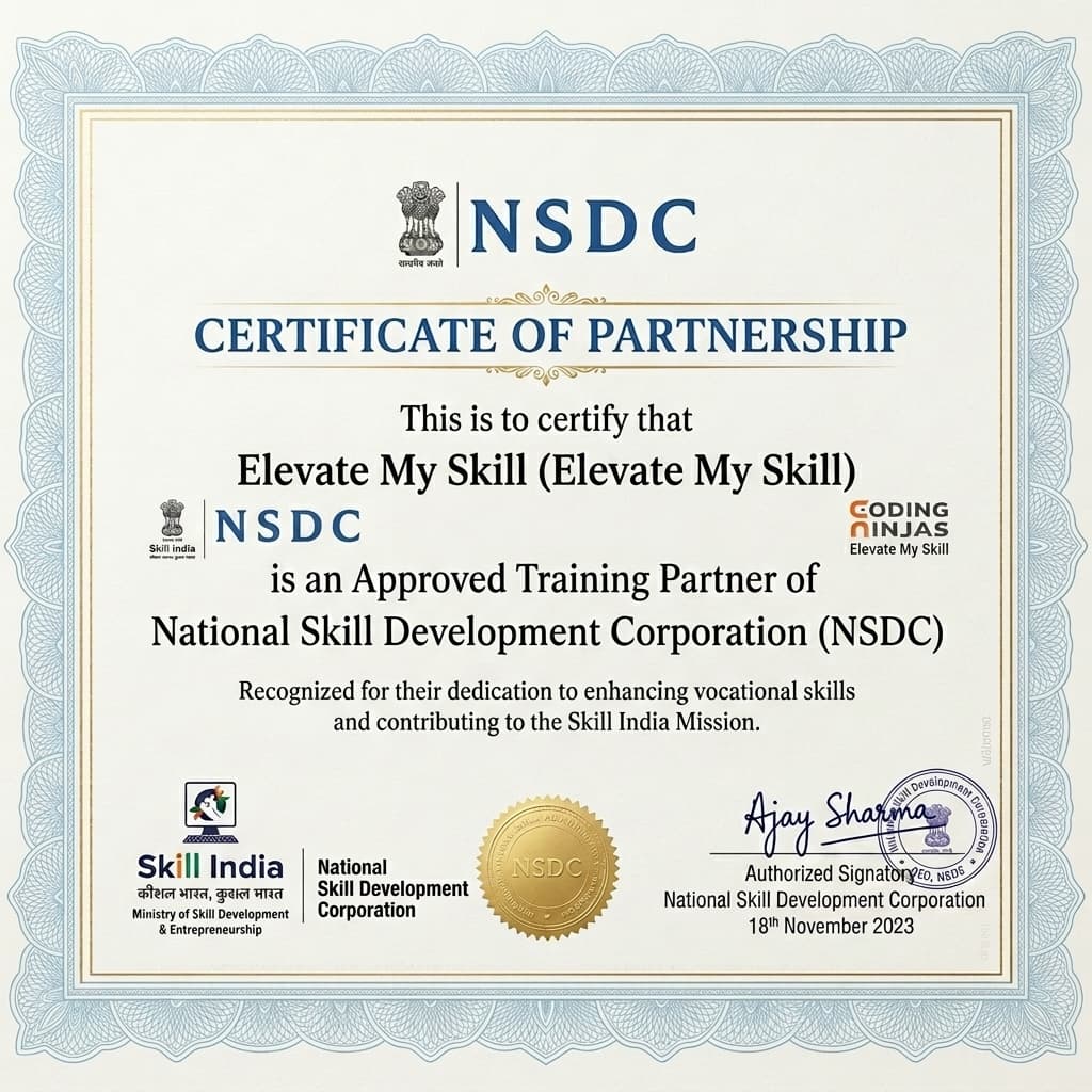 NSDC Certificate of Partnership